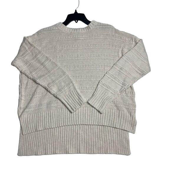 Cupcake And Cashmere Chunky Cable Knit Pullover Sweater‎ Cream Oversized Medium - Picture 3 of 9